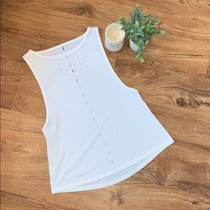 Buffbunny White Lazer Tank